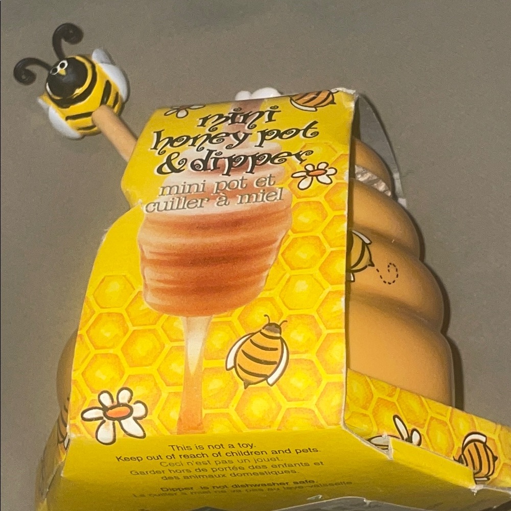Mini Honey Pot & Dipper Set - Yellow